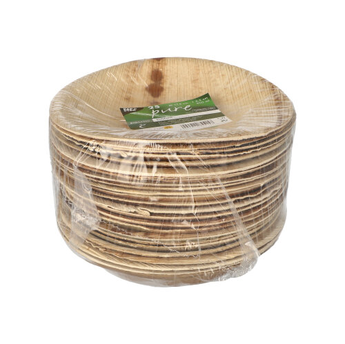 100 Schalen, Palmblatt "pure" rund 300 ml Ø 17,5 cm · 3,5 cm 4000 Schalen, Palmblatt "pure" rund 300 ml Ø 17,5 cm · 3,5 cm