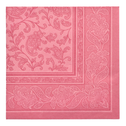 12000 Servietten "ROYAL Collection" 1/4-Falz 40 cm x 40 cm rosa "Ornaments"