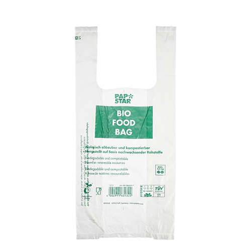64000 Hemdchen-Tragetaschen, Bio-Folie 47 cm x 22 cm x 13 cm transparent Knotenbeutel auf Rolle