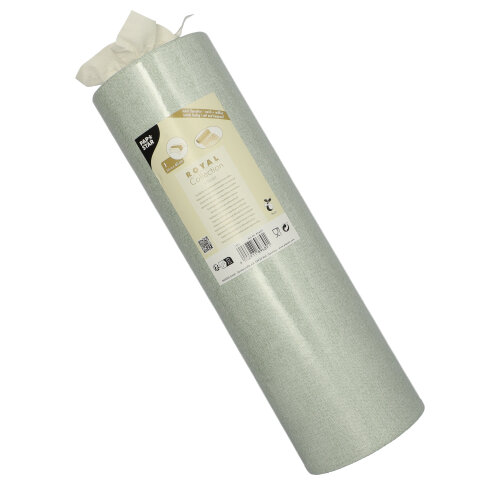 112 Tischläufer, stoffähnlich, PV-Tissue Mix "ROYAL Collection" 24 m x 40 cm jadegrün "Textile"