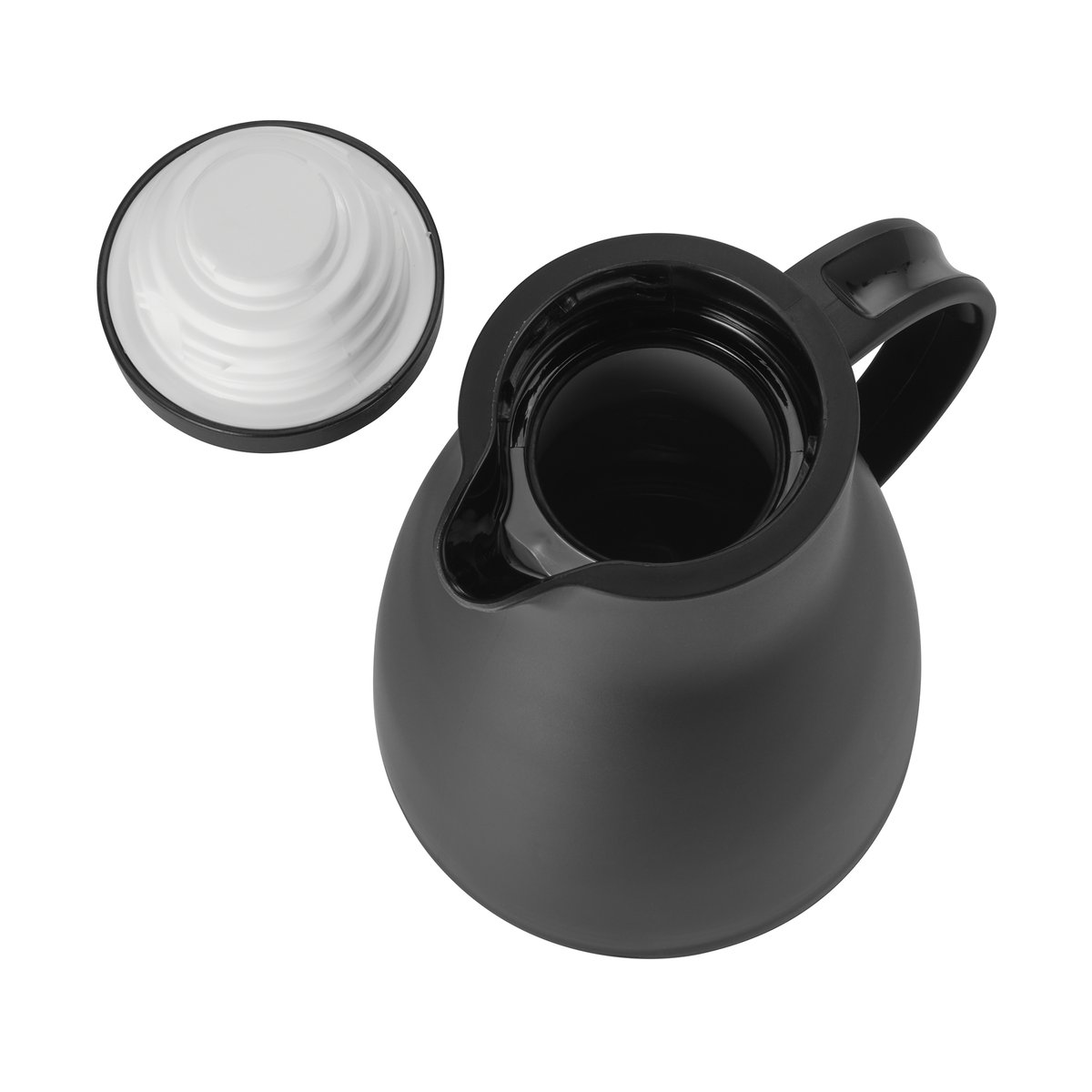 Isolierkanne, 0,7 ltr., Ø 12,5 cm, Höhe 19,5 cm, schwarz, Polypropylen Isolierkanne, 0,7 ltr., Ø 12,5 cm, Höhe 19,5 cm, schwarz, Polypropylen