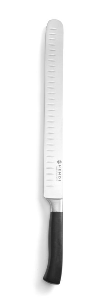 Schinken-/Lachsmesser, HENDI, Profi Line, Grantonschliff, Schwarz, (L)430mm