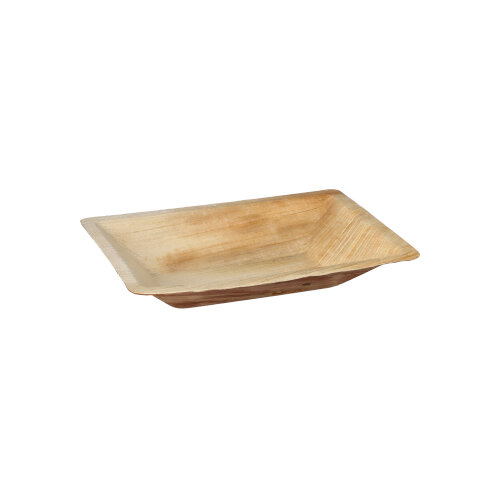 5600 Teller Palmblatt "pure" eckig 3 cm x 17 cm x 12 cm natur