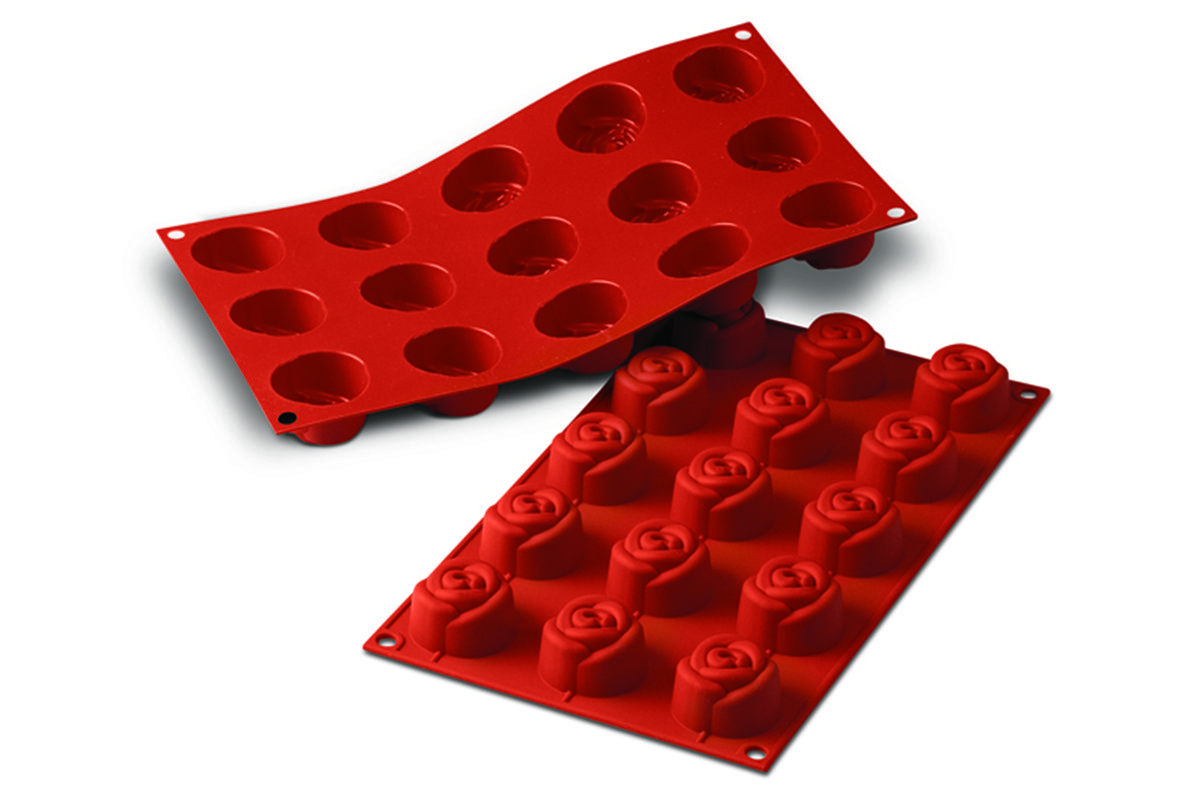 Silikonbackform Rose, Ø 44 mm Silikonbackform Rose, Ø 44 mm