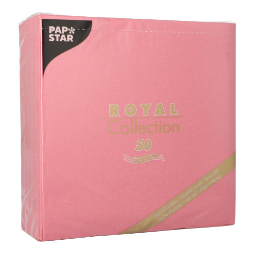 50 Servietten "ROYAL Collection" 1/4-Falz 40 cm x 40 cm rosa 12500 Servietten "ROYAL Collection" 1/4-Falz 40 cm x 40 cm rosa