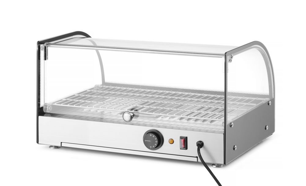 Beheiztes Thekendisplay, HENDI, einzeln, Schwarz, 220-240V/800W, 554x376x(H)311mm