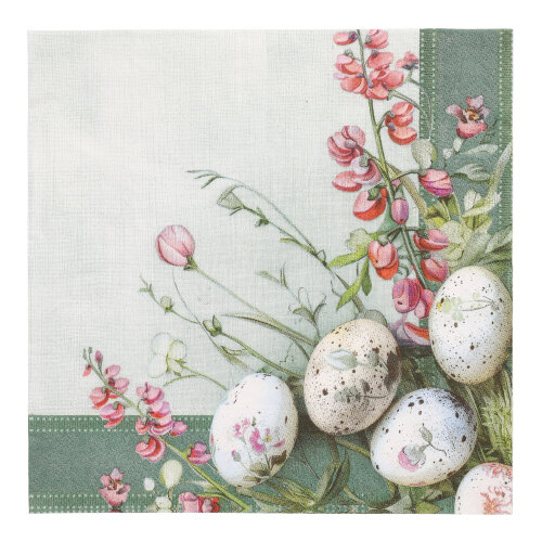 14000 Servietten, 3-lagig 1/4-Falz 40 cm x 40 cm "Pastell Eggs"