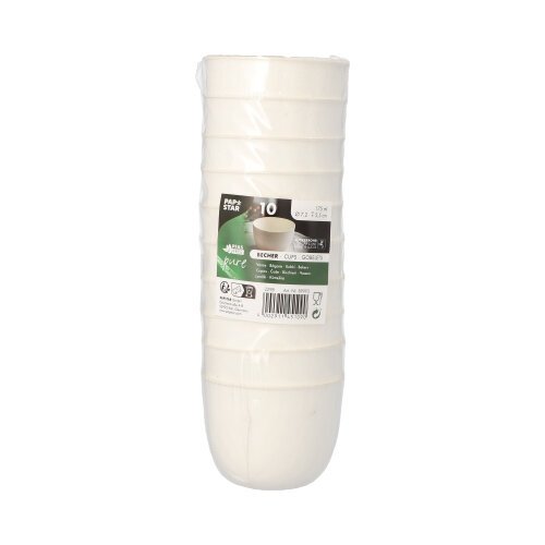 10 Schalen Zuckerrohr "pure" 175 ml Ø 7,2 cm · 5,5 cm weiss "Cella" 5040 Schalen Zuckerrohr "pure" 175 ml Ø 7,2 cm · 5,5 cm weiss "Cella"