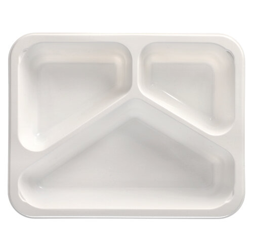 6000 Mikrowellenschalen, PP 3-geteilt 1095 ml 4,9 cm x 22,7 cm x 17,8 cm weiss