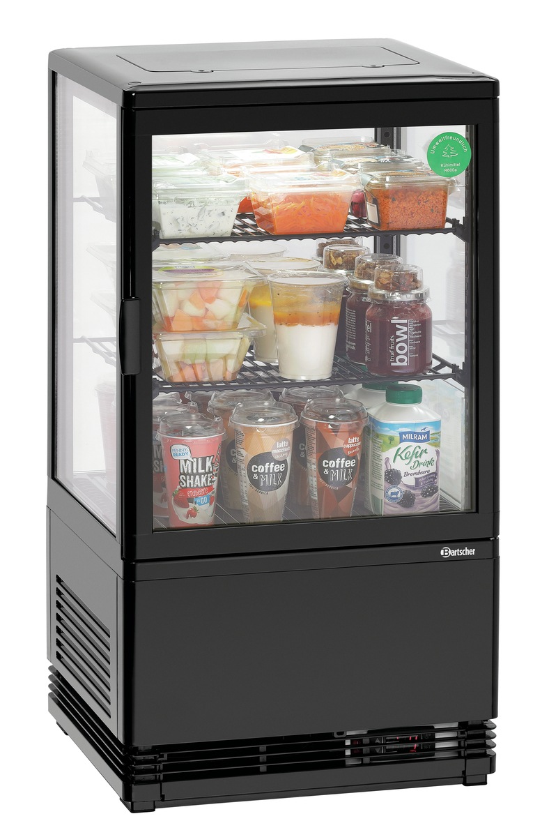 Mini-Kühlvitrine 58L-SW Mini-Kühlvitrine 58L-SW