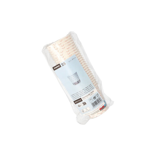 25 Trinkbecher mit Henkel, Pappe 0,1 l Ø 6 cm · 6,2 cm weiss "Hjärtan" 25000 Trinkbecher mit Henkel, Pappe 0,1 l Ø 6 cm · 6,2 cm weiss "Hjärtan"