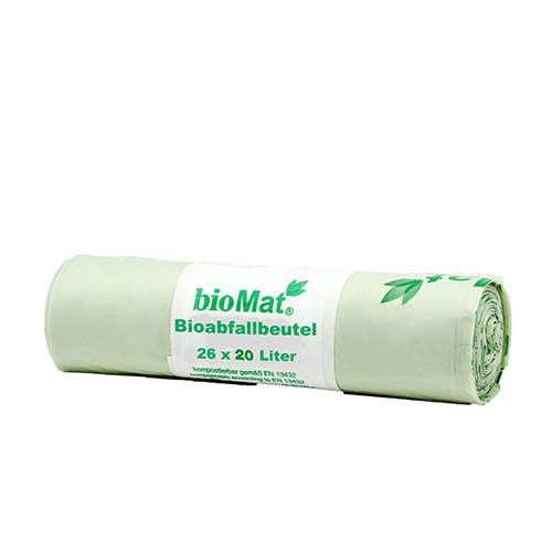 44928 "bioMat" Kompostbeutel auf Stärkebasis 20 l 56 cm x 44 cm mit Tragegriff