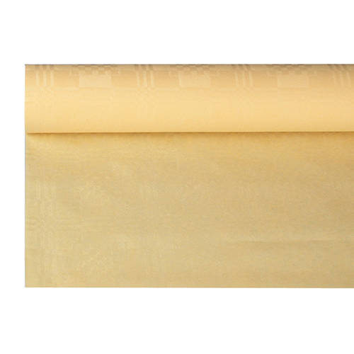 336 Papiertischtuch mit Damastprägung 6 m x 1,2 m creme