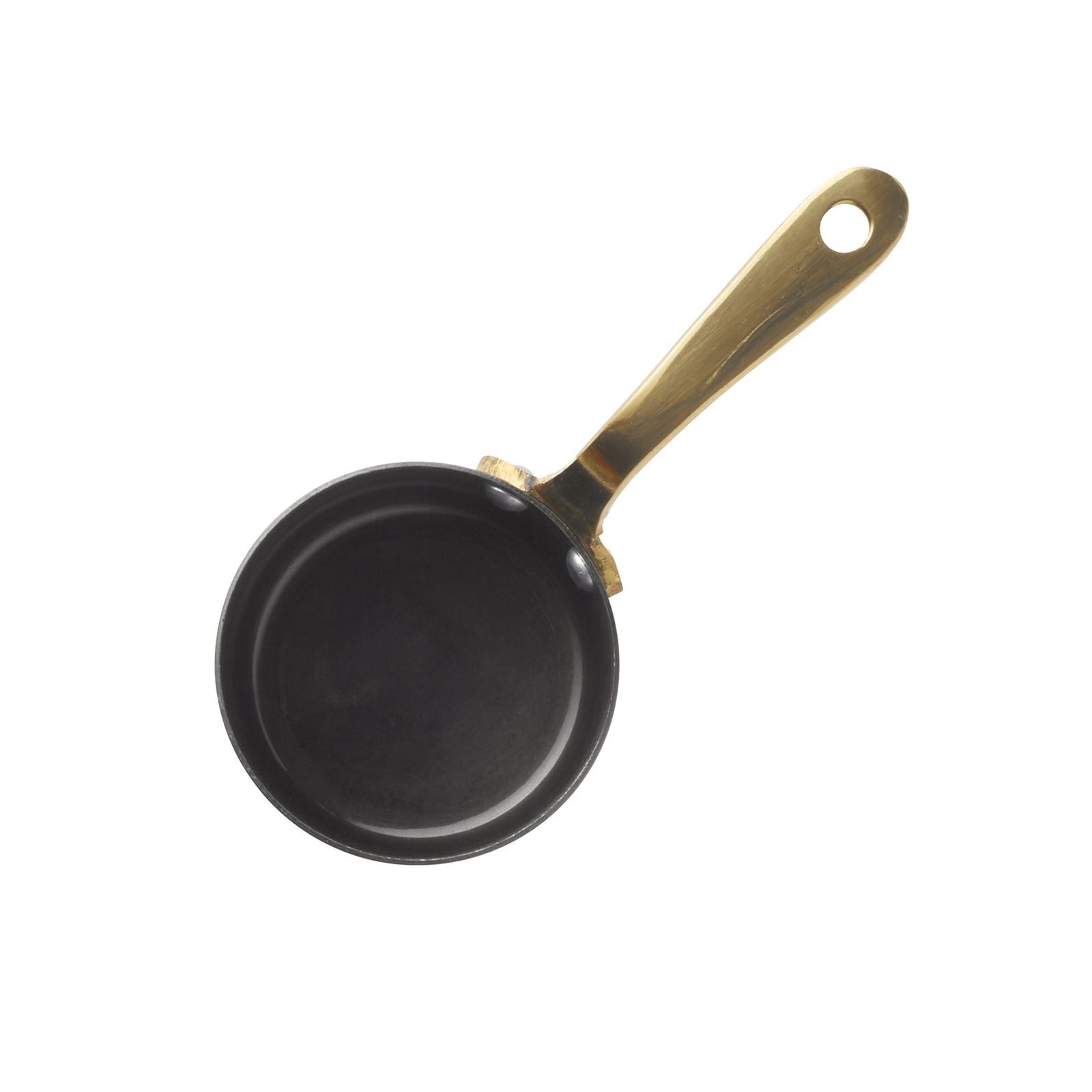 Serviertopf STEEL & STYLE, mit Messinggriff, 140 ml, Ø 7 cm, schwarz, Messing, PVD, Chromnickelstahl