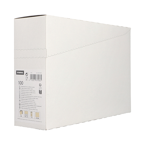 12000 Bestecktaschen, Airlaid 40 cm x 33 cm creme mit Besteckfalz