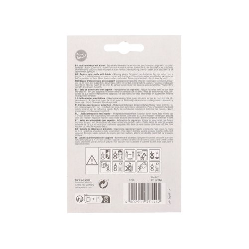 1 Jubiläumskerzen mit Halter 7 cm gold "40" 2880 Jubiläumskerzen mit Halter 7 cm gold "40"