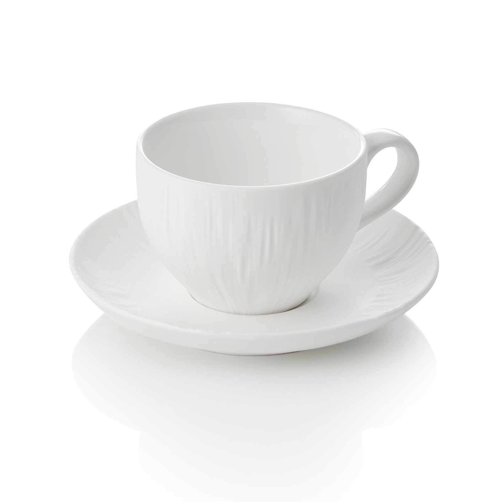 Cappuccino- und Untertasse Set MAYA SHIRO, 200 ml, weiß