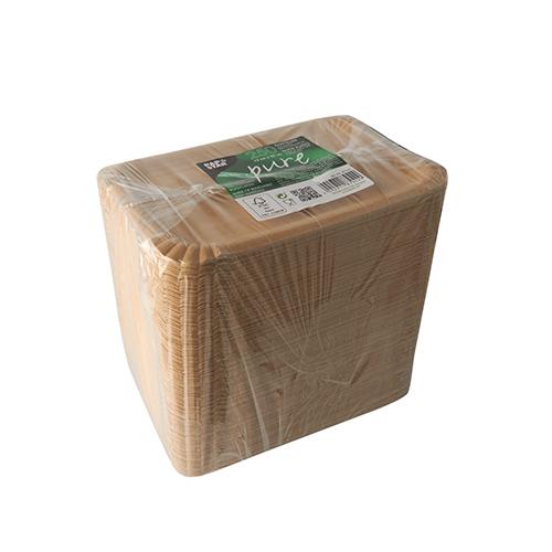 35000 Teller, Pappe "pure" eckig 13 cm x 20 cm braun