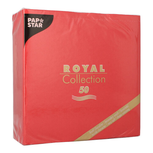 250 Servietten "ROYAL Collection" 1/4-Falz 40 cm x 40 cm rot 12500 Servietten "ROYAL Collection" 1/4-Falz 40 cm x 40 cm rot