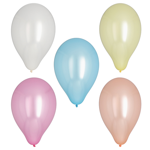 120 Luftballons Ø 25 cm farbig sortiert "Pearly" 33600 Luftballons Ø 25 cm farbig sortiert "Pearly"