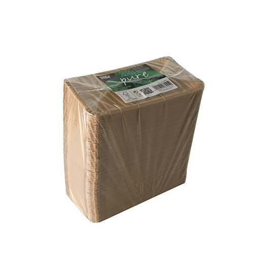 40000 Teller, Pappe "pure" eckig 11 cm x 17,5 cm braun