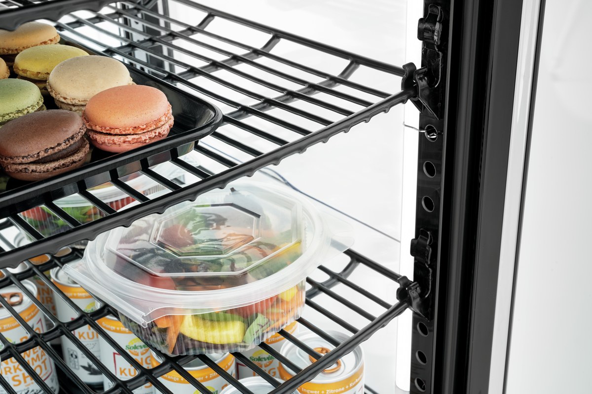 Mini-Kühlvitrine 64L2T schwarz