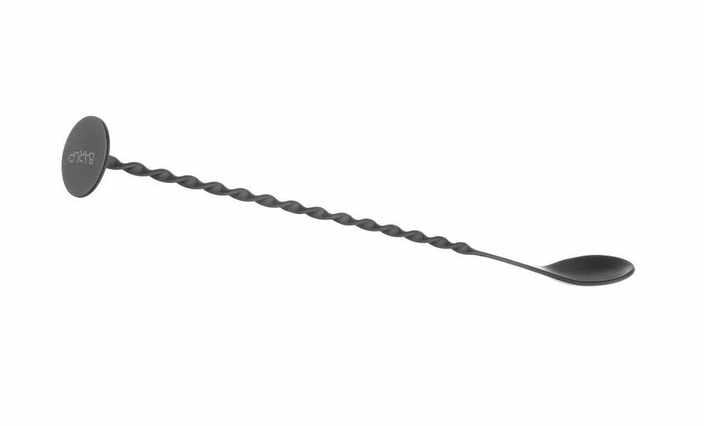 Barlöffel mit Stößel, BarUp, Schwarz, 280x35mm