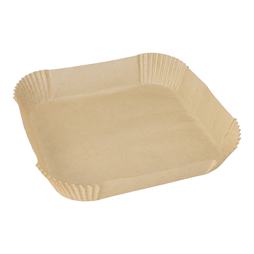 18000 Backpapiere 23 cm x 23 cm x 4,5 cm braun für Heißluftfritteusen
