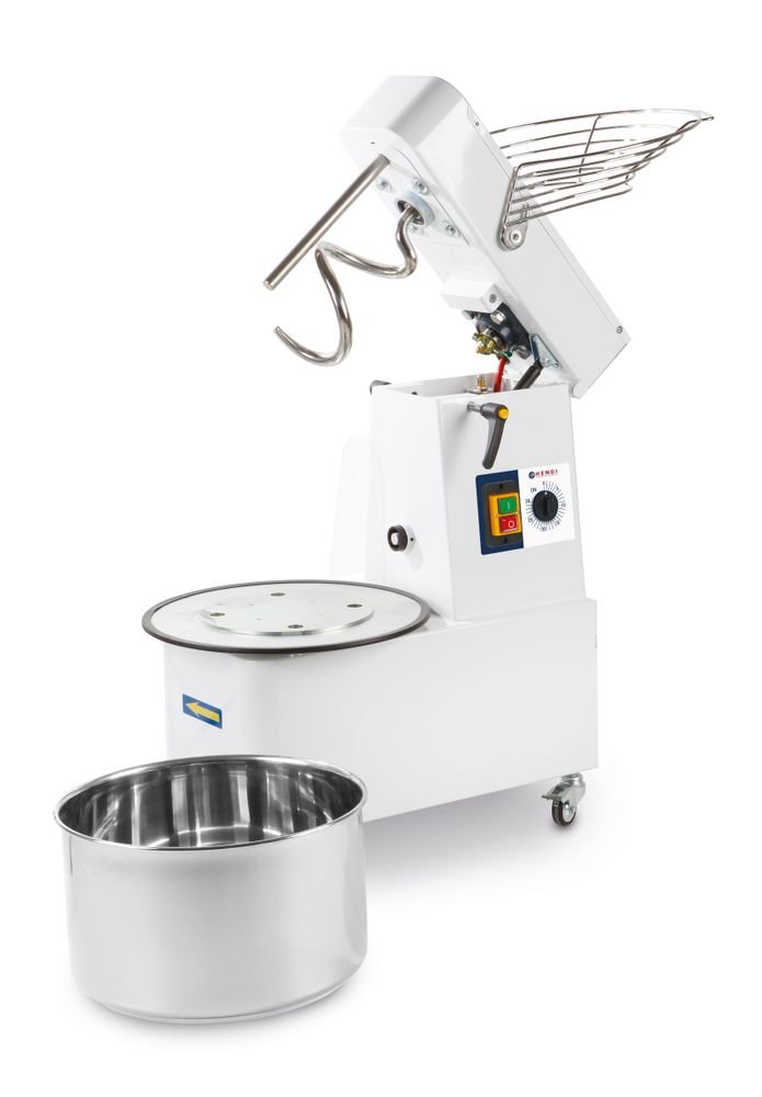 Spiralmischer mit steigendem Kopf und herausnehmbarer Schüssel., HENDI, 88 kg/h, 32L, 230V/1100W, 431x740x(H)804mm Spiralmischer mit steigendem Kopf und herausnehmbarer Schüssel, HENDI, 56 kg/h, 22L, 230V/750W, 400x672x(H)730mm