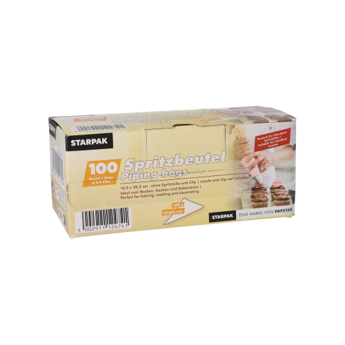 72000 Spritzbeutel 0,4 l 30,5 cm x 16,2 cm transparent