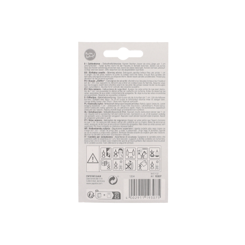 1 Zahlenkerze 7,3 cm weiss "7" mit rotem Rand 4320 Zahlenkerze 7,3 cm weiss "7" mit rotem Rand