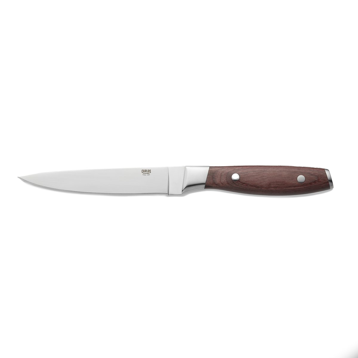 Steakmesser Set CARLOS, mit rotem Pakkaholzgriff, 25 cm