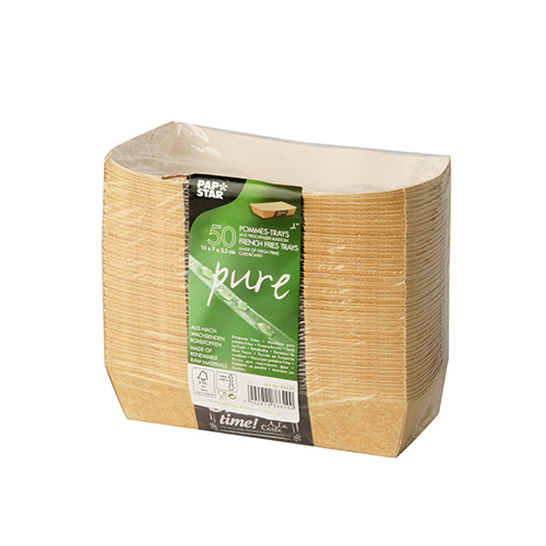 12000 Pommes-Frites-Trays "pure" 3,5 cm x 7 cm x 15 cm "Good Food" groß