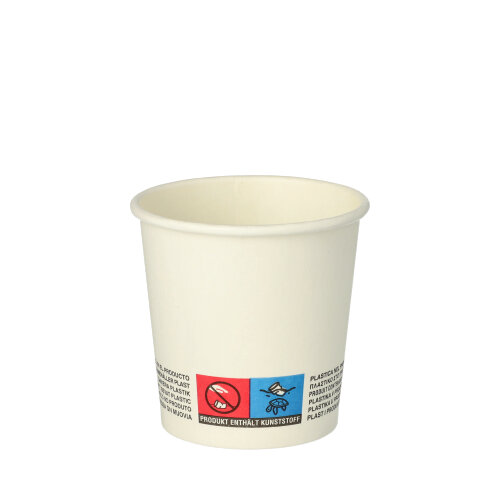 33000 Trinkbecher, Pappe "To Go" 0,1 l Ø 6 cm · 6 cm weiss