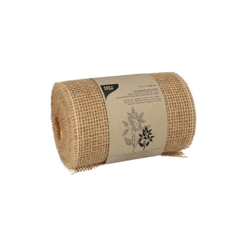 320 Dekoband Jute 10 m x 15 cm natur auf Rolle