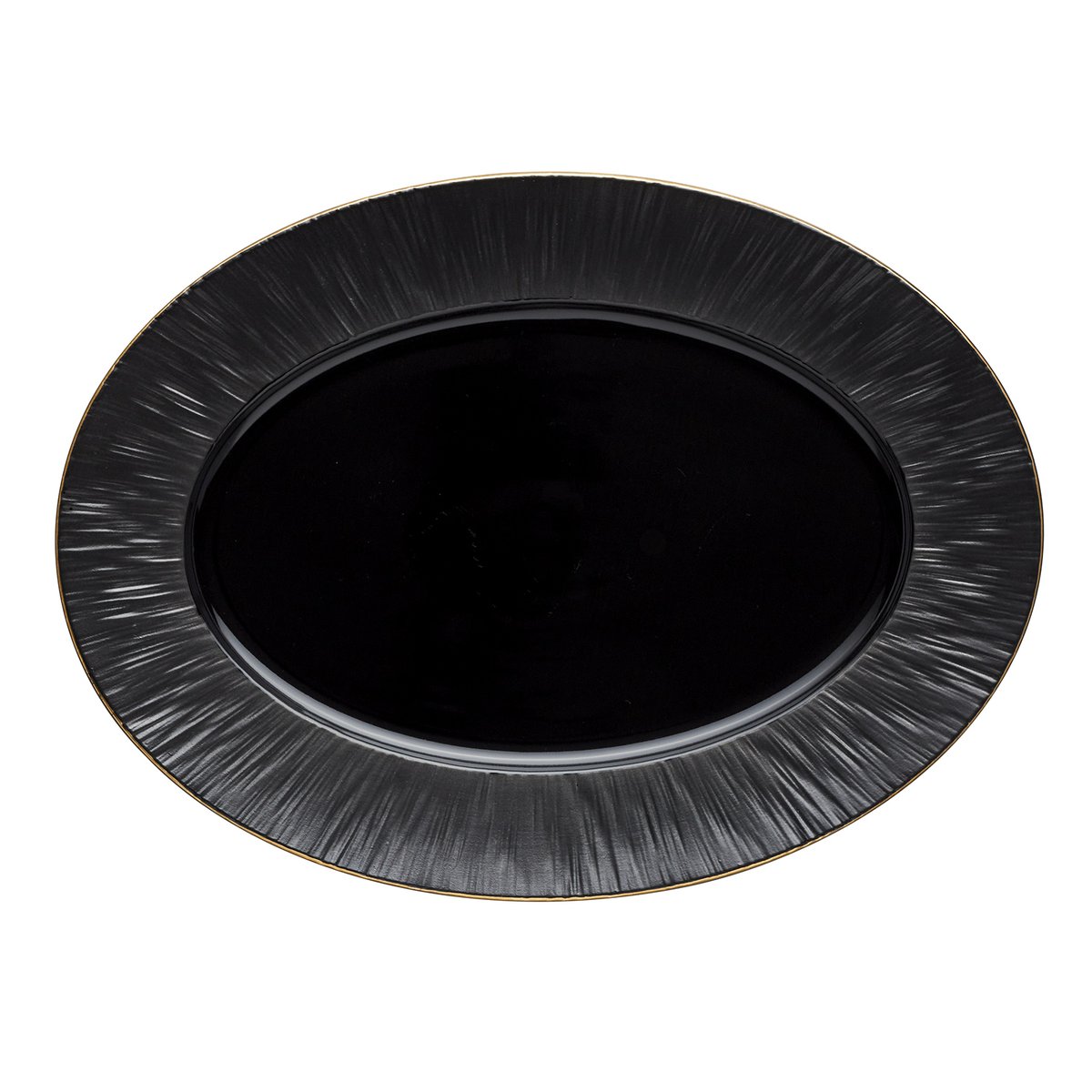 Platte Set MAYA KURO, 33 x 24,5 cm, schwarz Platte Set MAYA KURO, 33 x 24,5 cm, schwarz