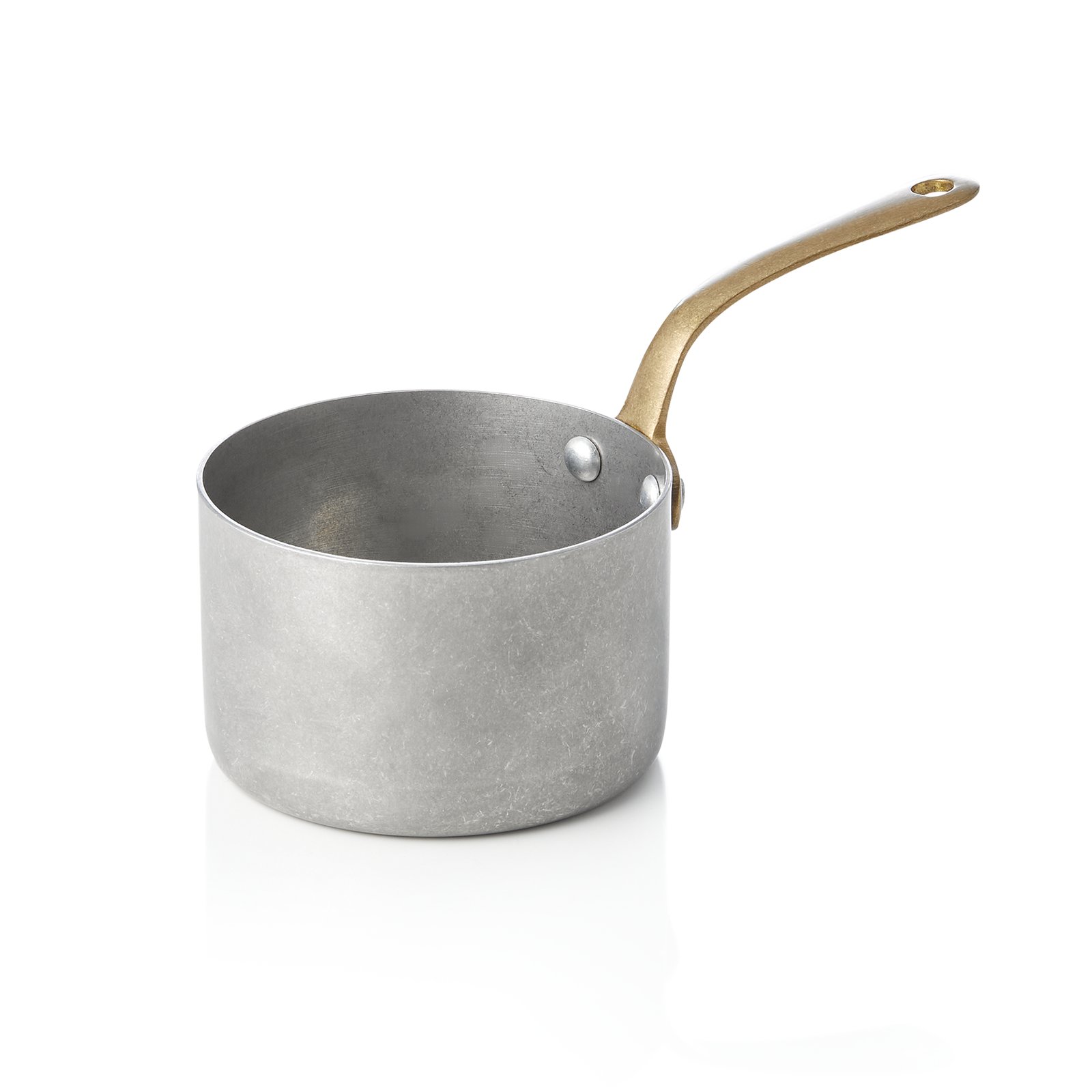 Serviertopf STEEL & STYLE, mit Messinggriff, 280 ml, Ø 9 cm, vintage, Messing, PVD, Chromnickelstahl Serviertopf STEEL & STYLE, mit Messinggriff, 280 ml, Ø 9 cm, vintage, Messing, PVD, Chromnickelstahl