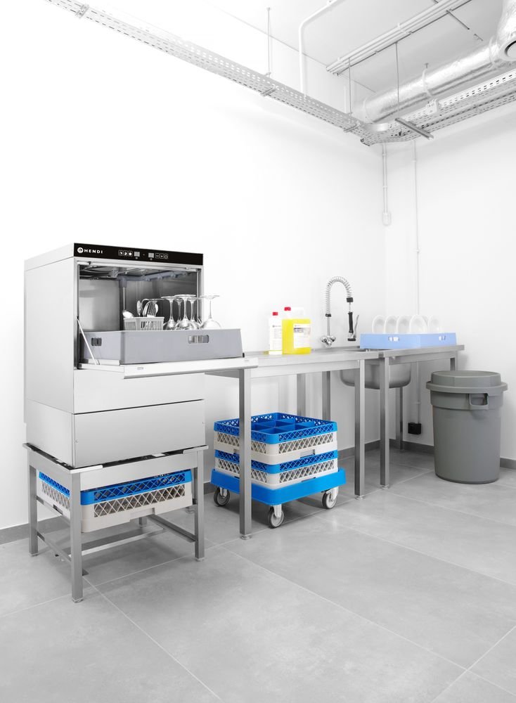 Geschirrspüler 50x50 - elektronische Steuerung, HENDI, 400V/6600W, 576x645x(H)837mm