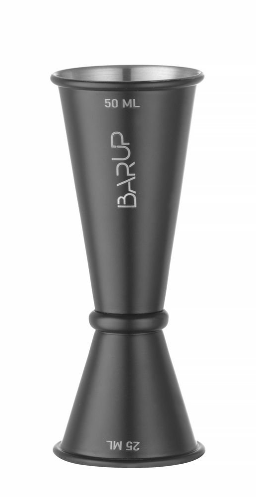 Barmaß 25/50 ml, BarUp, Schwarz, ⌀45x(H)110mm