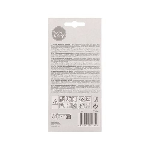 240 Geburtstagskerzen mit Halter 6 cm farbig sortiert 72000 Geburtstagskerzen mit Halter 6 cm farbig sortiert