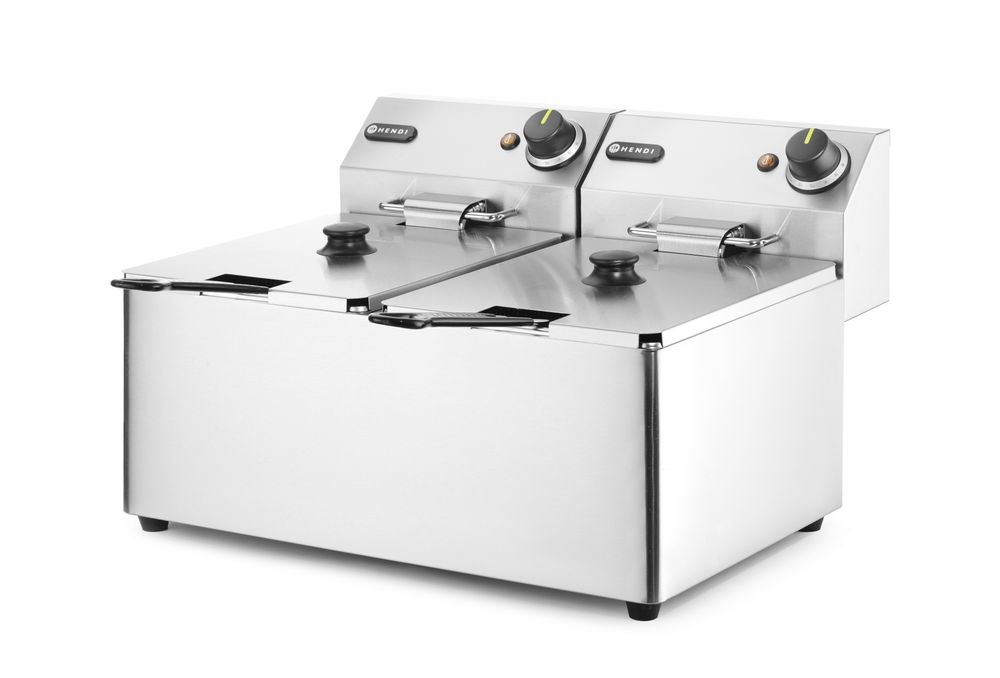 Fritteuse Kitchen Line - 2x8L, HENDI, Kitchen Line, 16L, 230V/7000W, 542x430x(H)351mm Fritteuse Kitchen Line - 2x8L, HENDI, Kitchen Line, 16L, 230V/7000W, 542x430x(H)351mm