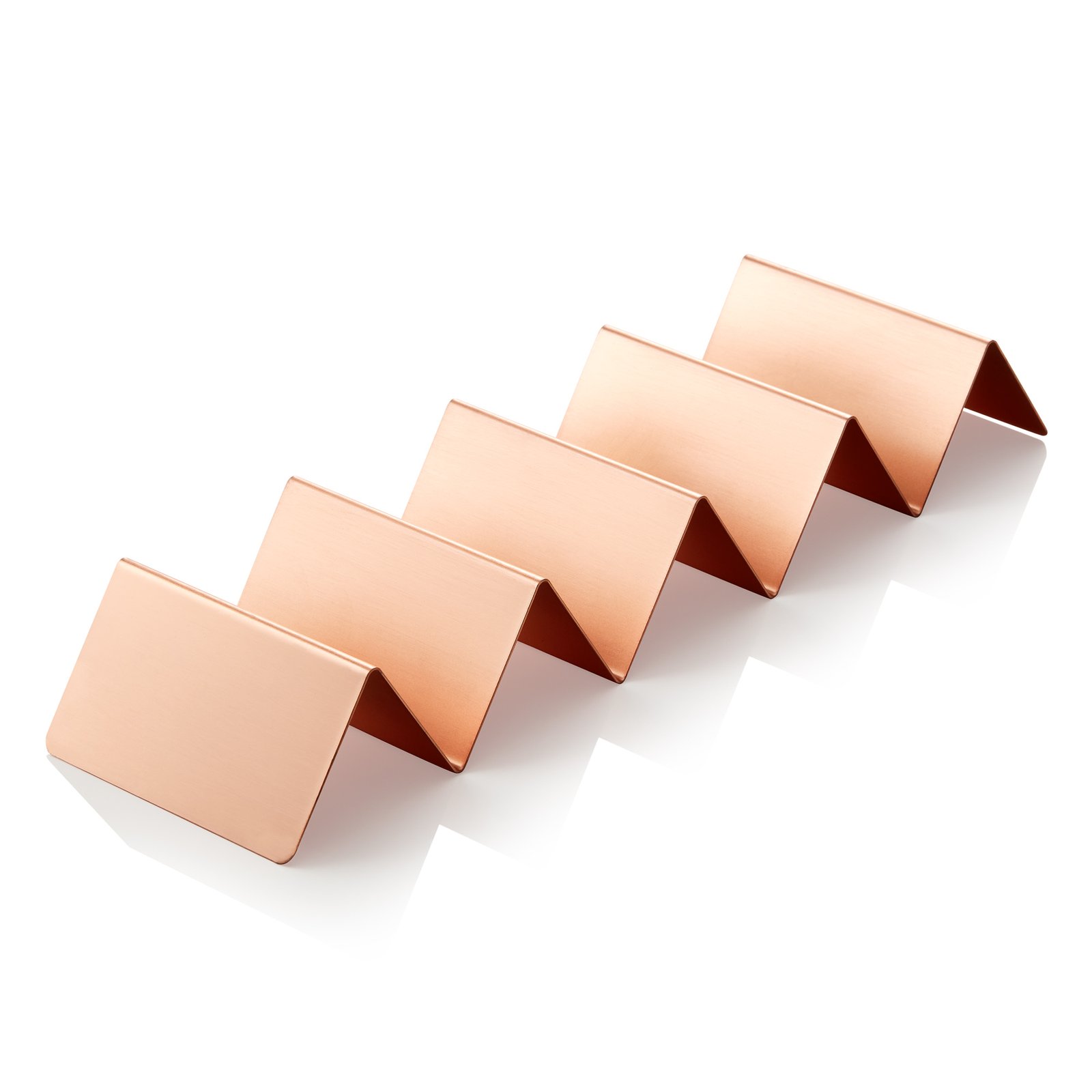 Snackpresenter mit 4 Ablagen, 35 x 10 x 5 cm, kupferfarben, Edelstahl