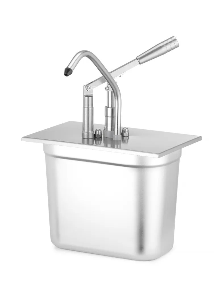 Deckel mit Spender für GN-Behälter, aus rostfreiem Stahl, GN 1/4, 270x165mm Deckel mit Spender für GN-Behälter, aus rostfreiem Stahl, GN 1/4, 270x165mm