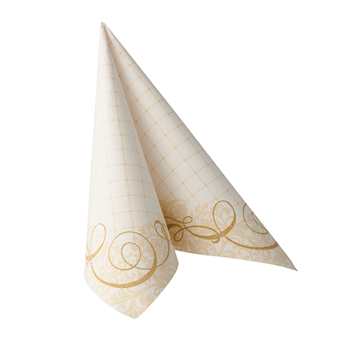 50 Servietten "ROYAL Collection" 1/4-Falz 40 cm x 40 cm gold "Megan" 12500 Servietten "ROYAL Collection" 1/4-Falz 40 cm x 40 cm gold "Megan"