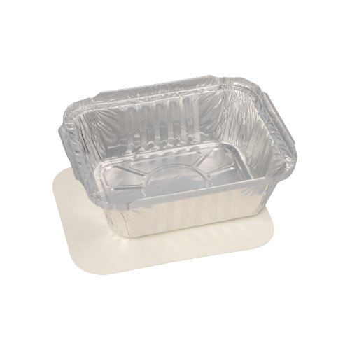 4000 Schalen, Alu + Einlegedeckel, PE-beschichtet eckig 0,5 l 4,2 cm x 11,4 cm x 14 cm