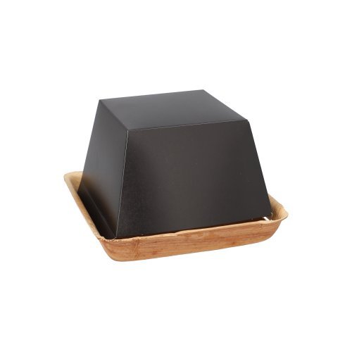 1800 Burgerboxen Palmblatt eckig 8 cm x 14 cm x 14 cm , klein mit separatem Deckel