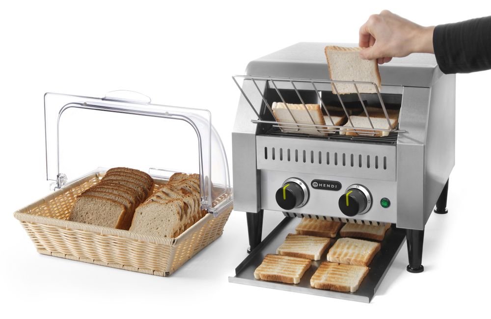 Durchlauf-Toaster, doppelt, HENDI, Silber, 230V/2240W, 418x365x(H)390mm Durchlauf-Toaster, doppelt, HENDI, Schwarz, 230V/2240W, 418x368x(H)387mm