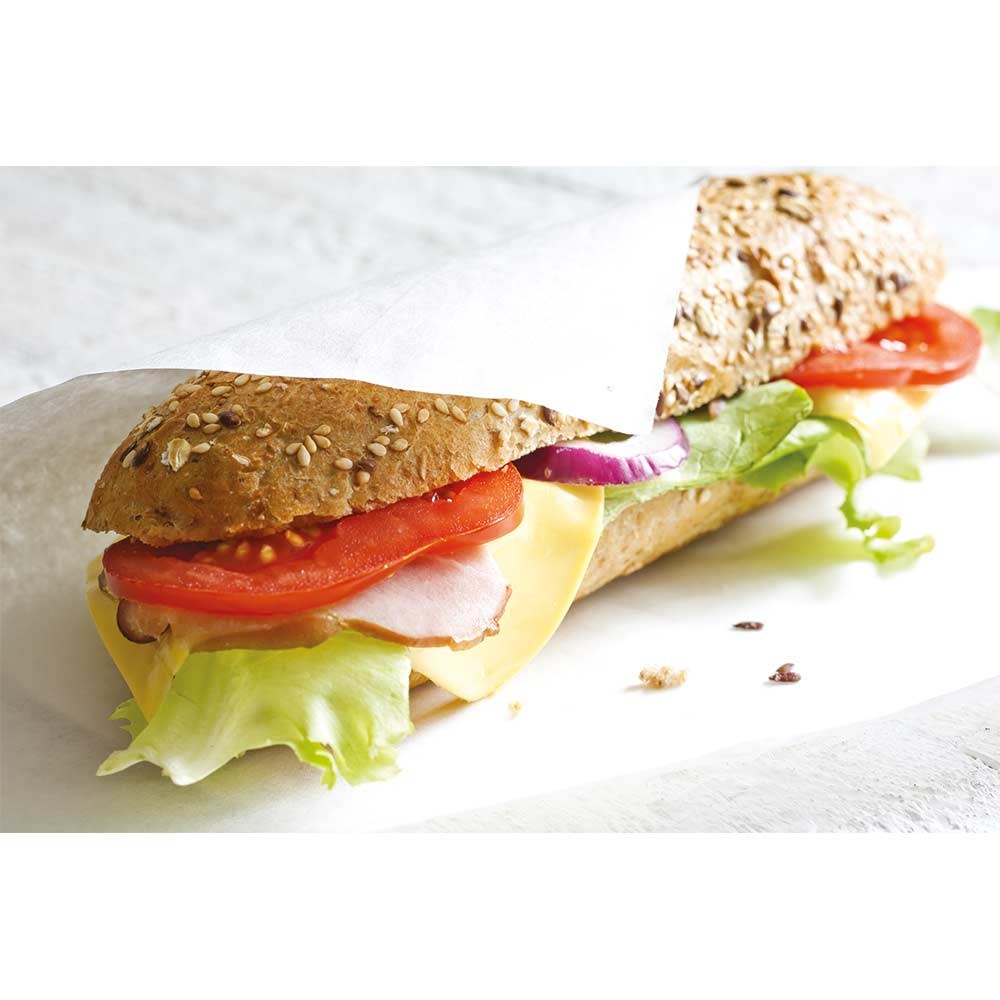 Beschichtetes Backpapier, Zuschnitte je 530x325 mm, 500 Stück, weiß Beschichtetes Backpapier, Zuschnitte je 530x325 mm, 500 Stück, weiß