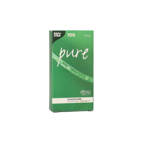 672000 Zahnstocher, Holz "pure" rund 8 cm