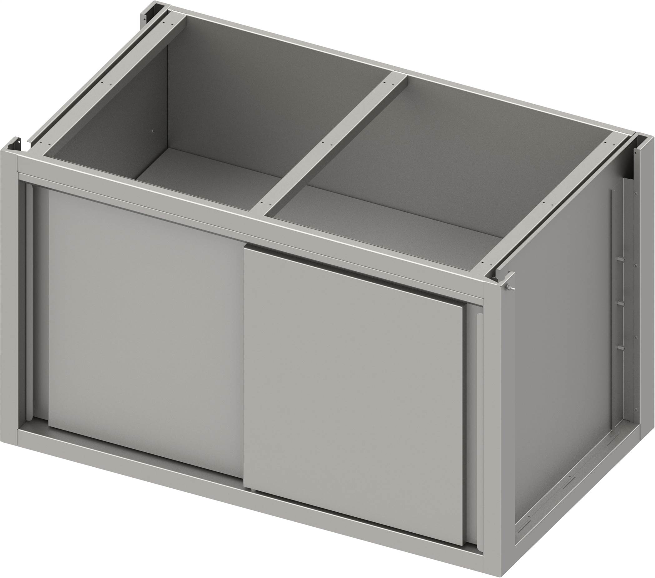 Unterschrank Boxversion 2.0, für Beine/Sockelrahmen, mit Schiebetüren 1900x640x660 mm